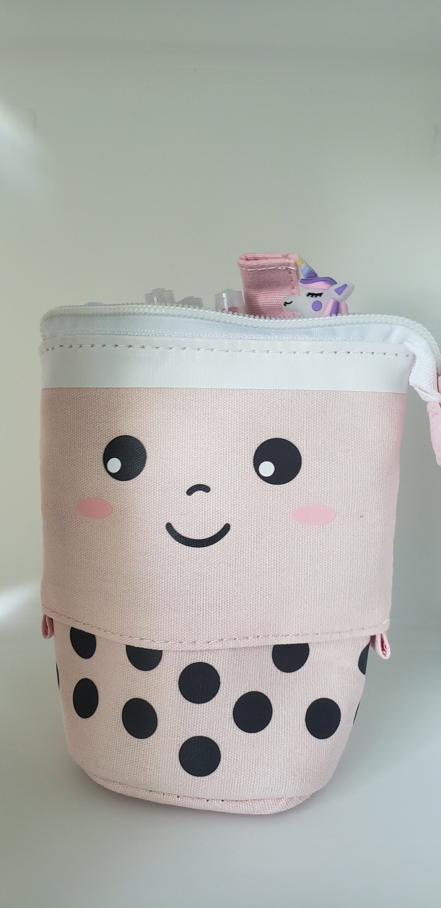 Pink Boba Style Pencil Case Perfect for Boba-loving Back to School Student, Teen, Young Adult