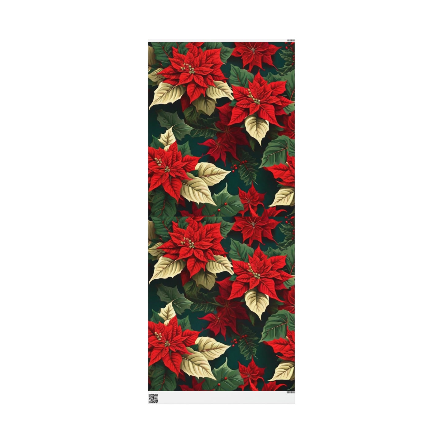 Christmas Poinsettia Wrapping Paper