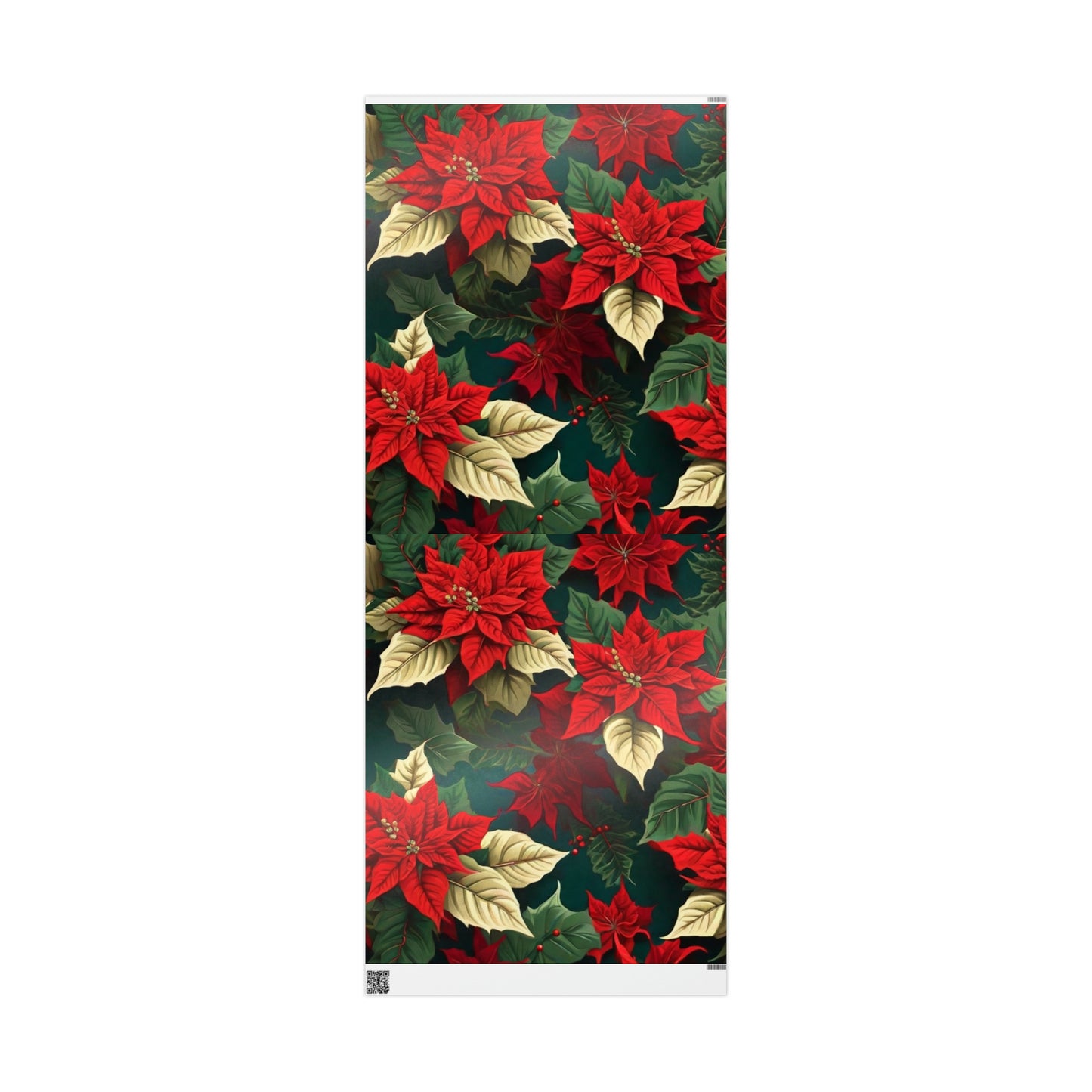 Christmas Poinsettia Wrapping Paper